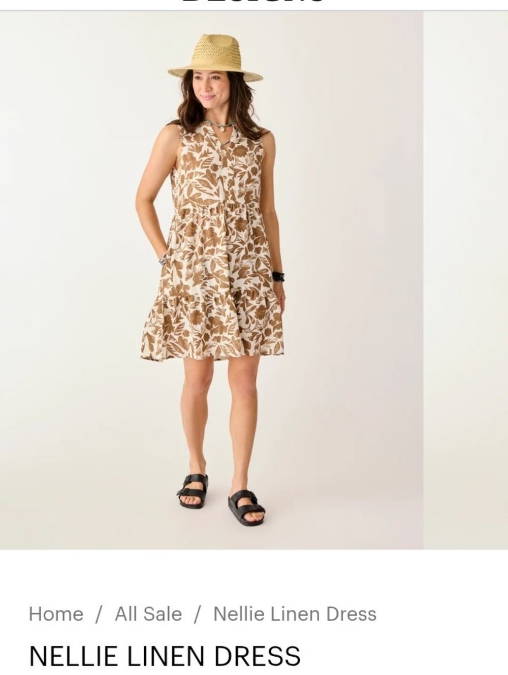 NWOT CARVE DESIGNS nellie linen dress